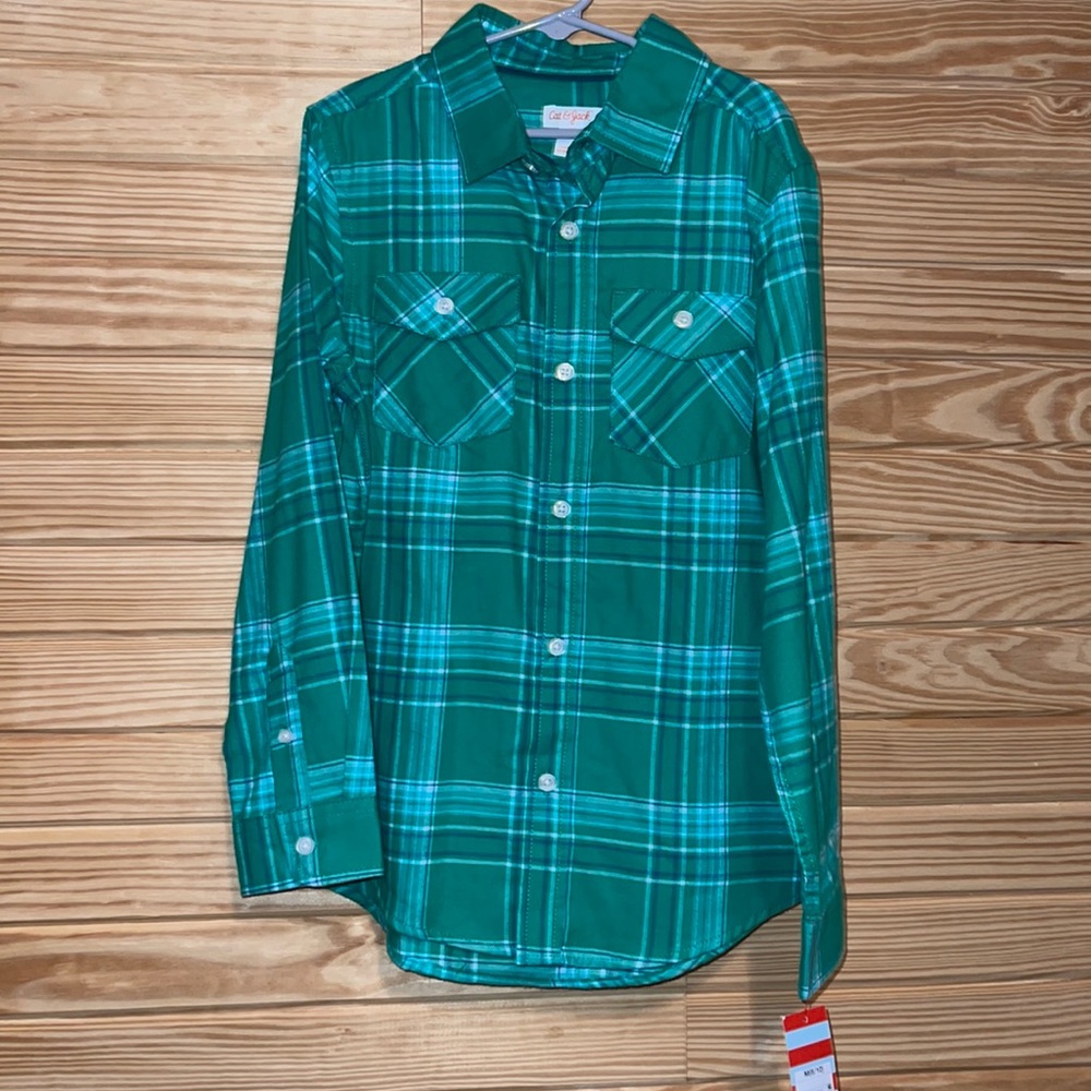 BOYS CAT & JACK BUTTON DOWN SIZE 8/10